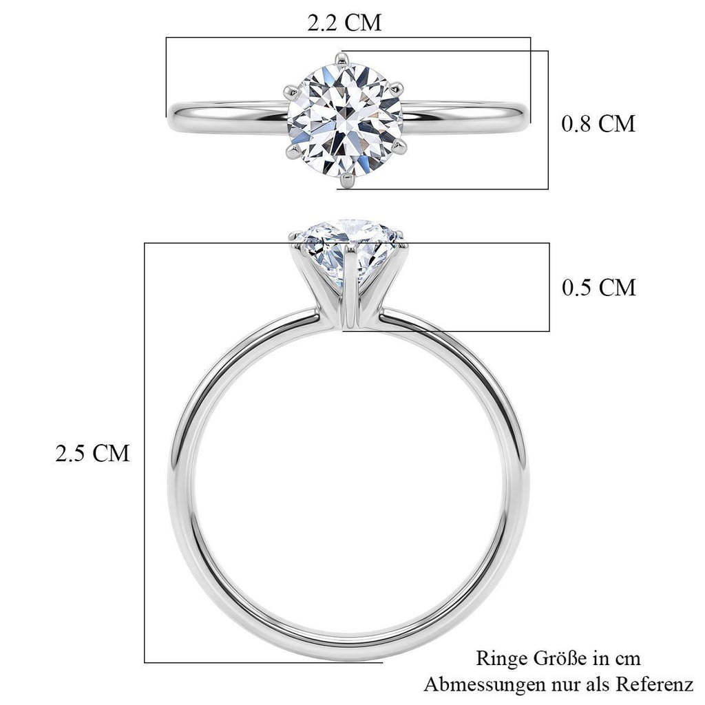 LUXURIANT DIAMOND - Lab Grown Diamant VS-EF SGL zertifiziert Ring 950 Platin (Größe 17.00) ca. 1.00 ct