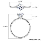 LUXURIANT DIAMOND - Lab Grown Diamant VS-EF SGL zertifiziert Ring 950 Platin (Größe 17.00) ca. 1.00 ct