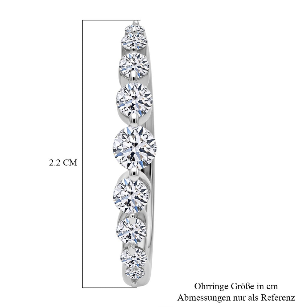 LUXURIANT DIAMOND - Lab Grown Diamant SI-GH Ohrringe 925 Silber 750 Gelbgold vermeil ca. 1.05 ct