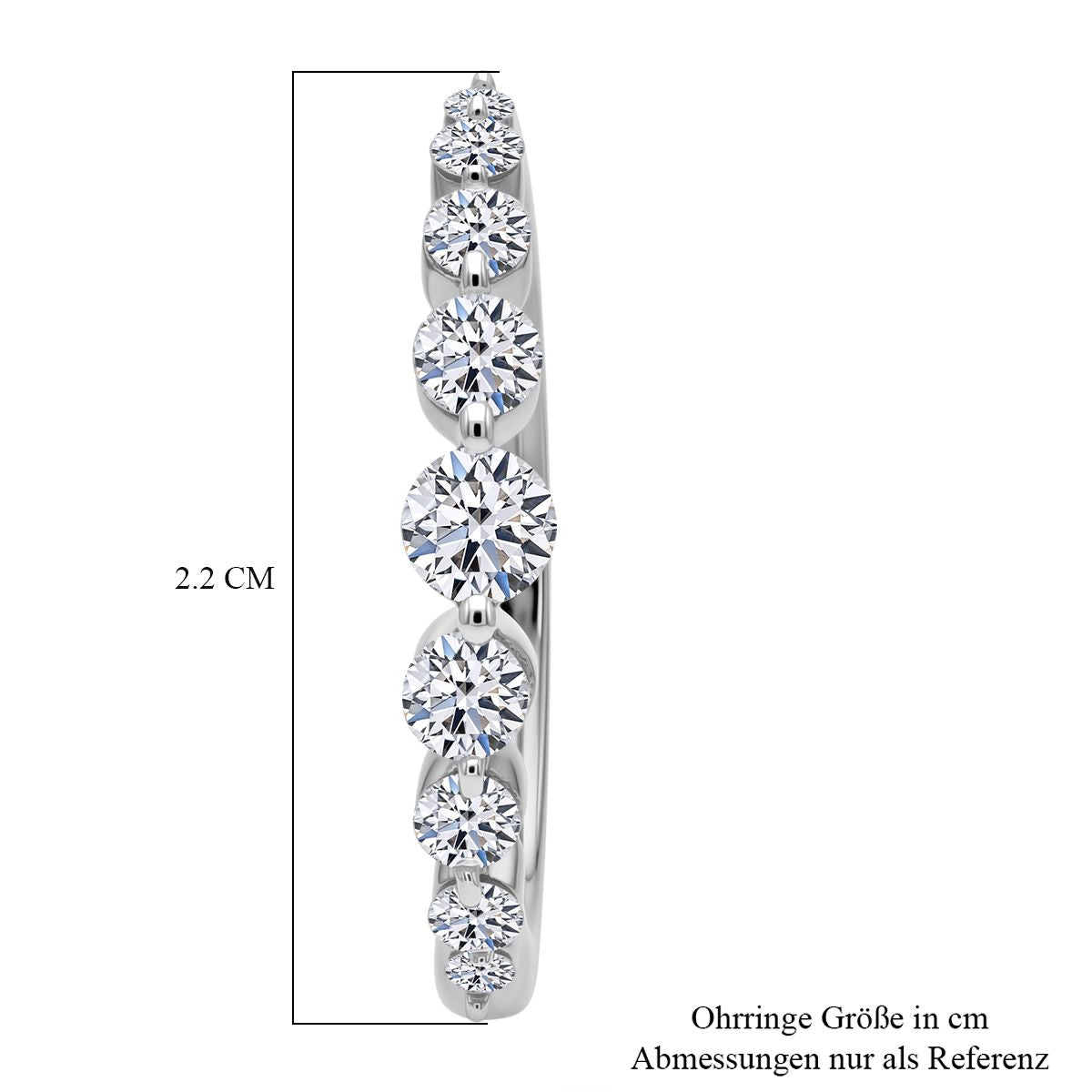 LUXURIANT DIAMOND - Lab Grown Diamant SI-GH Ohrringe 925 Silber 750 Gelbgold vermeil ca. 1.05 ct