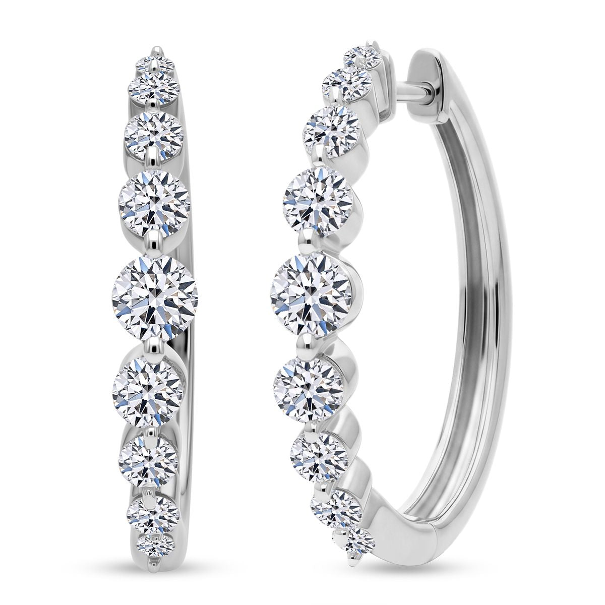 LUXURIANT DIAMOND - Lab Grown Diamant SI-GH Ohrringe 925 Silber 750 Gelbgold vermeil ca. 1.05 ct