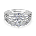 LUXURIANT DIAMOND - Lab Grown Diamant SI-GH SGL zertifiziert Ring 925 Silber Rhodiniert (Größe 18.00) ca. 1,33 ct