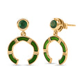 D'Joy AAA Kagem Sambischer Smaragd Ohrringe 925 Silber 750 Gelbgold vermeil ca. 0.93 ct