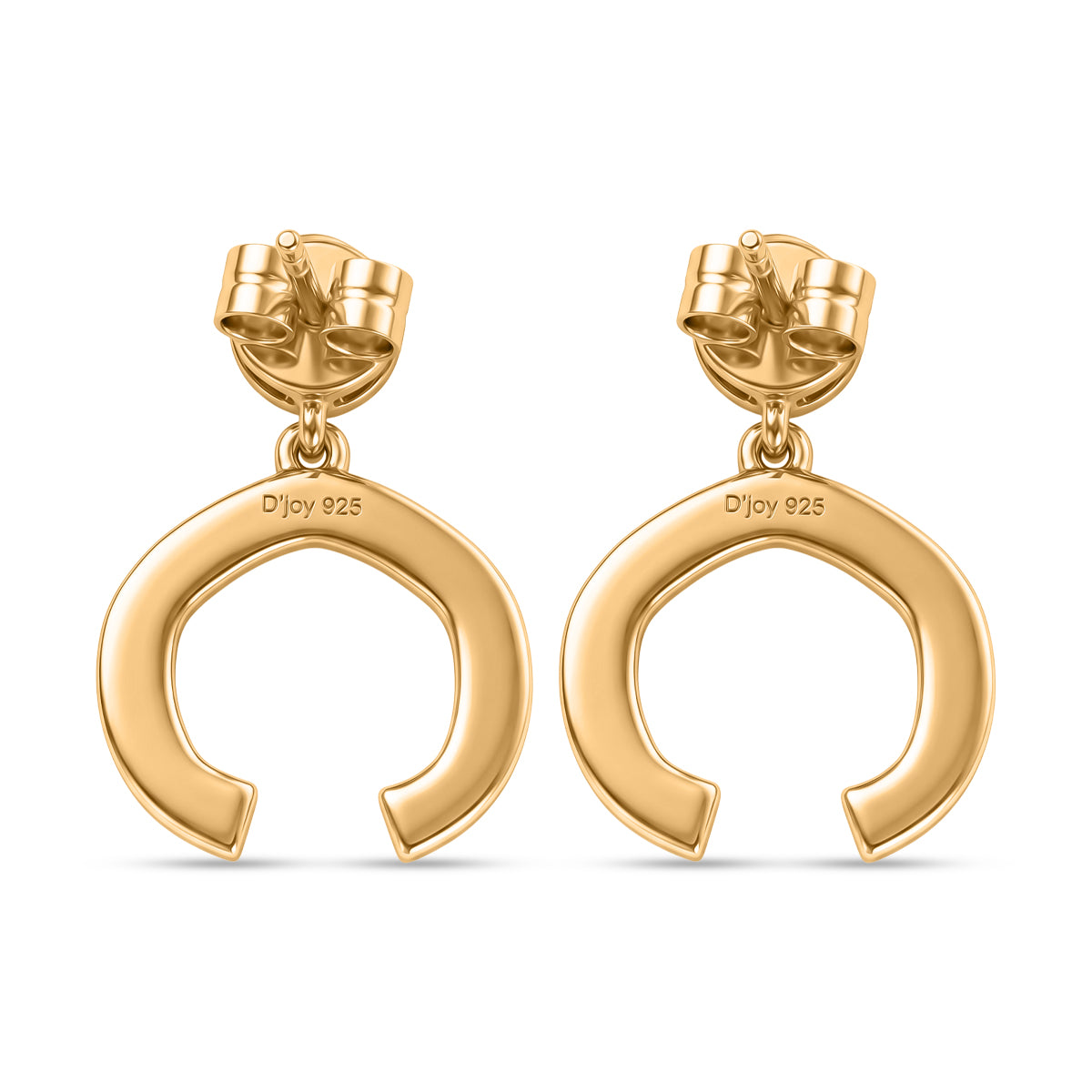 D'Joy AAA Kagem Sambischer Smaragd Ohrringe 925 Silber 750 Gelbgold vermeil ca. 0.93 ct