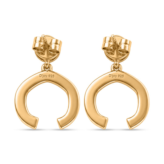 D'Joy AAA Kagem Sambischer Smaragd Ohrringe 925 Silber 750 Gelbgold vermeil ca. 0.93 ct