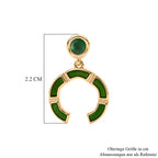 D'Joy AAA Kagem Sambischer Smaragd Ohrringe 925 Silber 750 Gelbgold vermeil ca. 0.93 ct