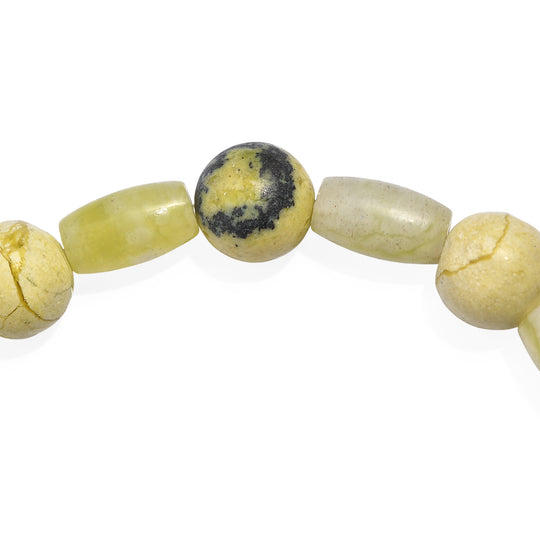 Serpentin, Gelbes Türkis Armband Flexibel cm ca. 100.00 ct