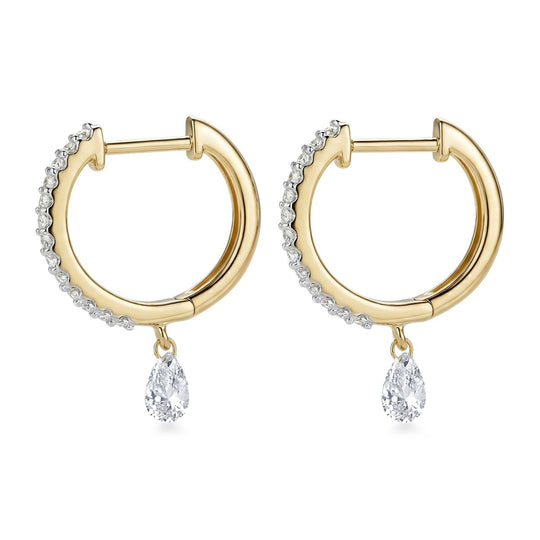 LUXURIANT DIAMOND -  Lab Grown Diamant VS-GH Ohrringe 925 Silber 750 Gelbgold vermeil ca. 1.00 ct
