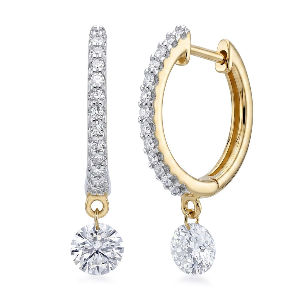 LUXURIANT DIAMOND - Lab Grown Diamant VS-GH Ohrringe 925 Silber 750 Gelbgold vermeil ca. 1,00 ct.
