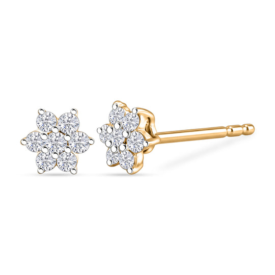 LUXURIANT DIAMOND - Lab Grown Diamant SI-GH Ohrringe 925 Silber 750 Vergoldet ca. 0,20 ct.