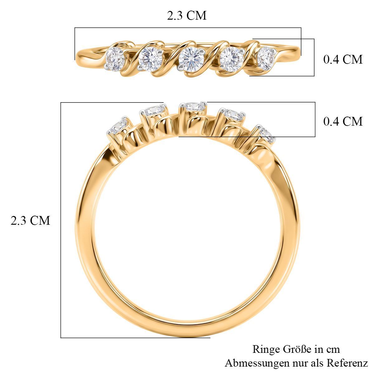 750 Gelbgold vermeil