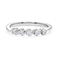 LUXURIANT SI-GH Labor Diamant Half Eternity Ring, 925 Silber rhodiniert - 0,25 ct.