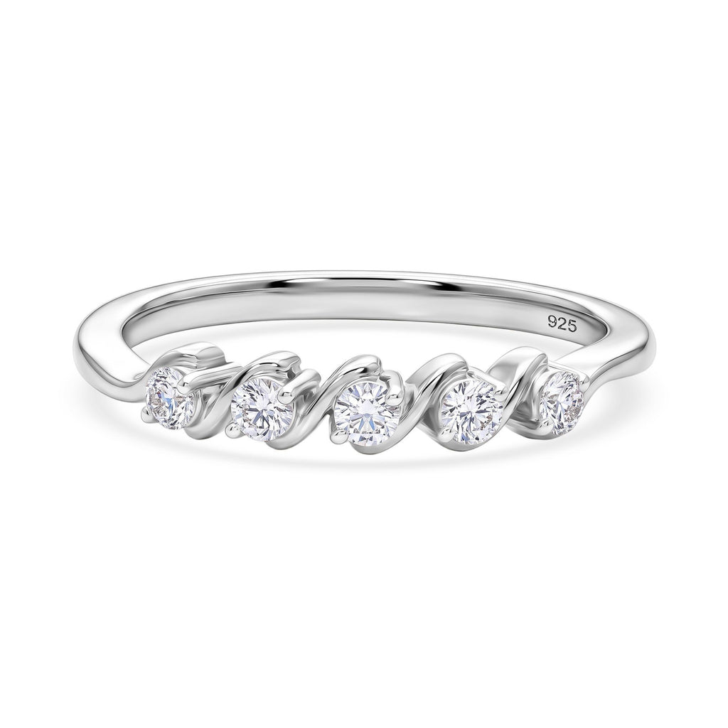 LUXURIANT DIAMOND - Lab Grown Diamant SI-GH Ring 925 Silber Rhodiniert (Größe 20.00) ca. 0.25 ct