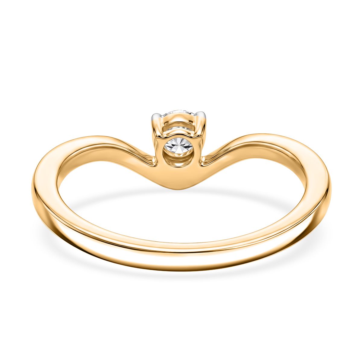 LUXURIANT DIAMOND - Lab Grown Diamant SI-GH Ring 925 Silber Rhodiniert (Größe 21.00) ca. 0.25 ct