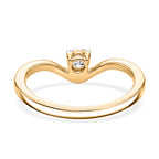 LUXURIANT DIAMOND - Lab Grown Diamant SI-GH Ring 925 Silber 750 Gelbgold vermeil (Größe 17.00) ca. 0.25 ct
