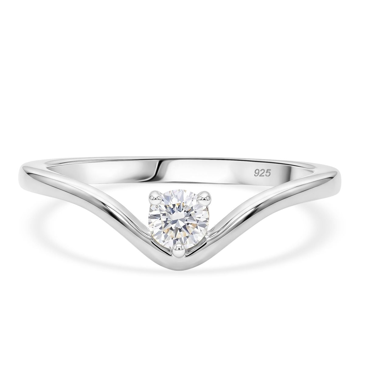 LUXURIANT DIAMOND - Lab Grown Diamant SI-GH Ring 925 Silber Rhodiniert (Größe 17.00) ca. 0.25 ct