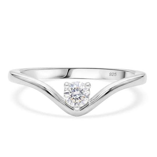 LUXURIANT DIAMOND - Lab Grown Diamant SI-GH Ring 925 Silber Rhodiniert (Größe 21.00) ca. 0.25 ct