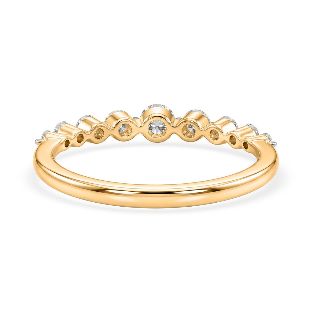 LUXURIANT DIAMOND - Lab Grown Diamant SI-GH SGL zertifiziert Ring 925 Silber 750 Gelbgold vermeil (Größe 18.00) ca. 0.50 ct