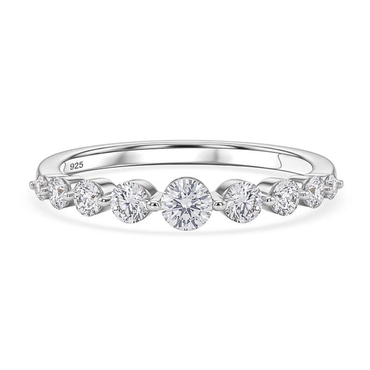 LUXURIANT DIAMOND - Lab Grown Diamant SI-GH SGL zertifiziert Ring 925 Silber 750 Gelbgold vermeil (Größe 20.00) ca. 0.50 ct