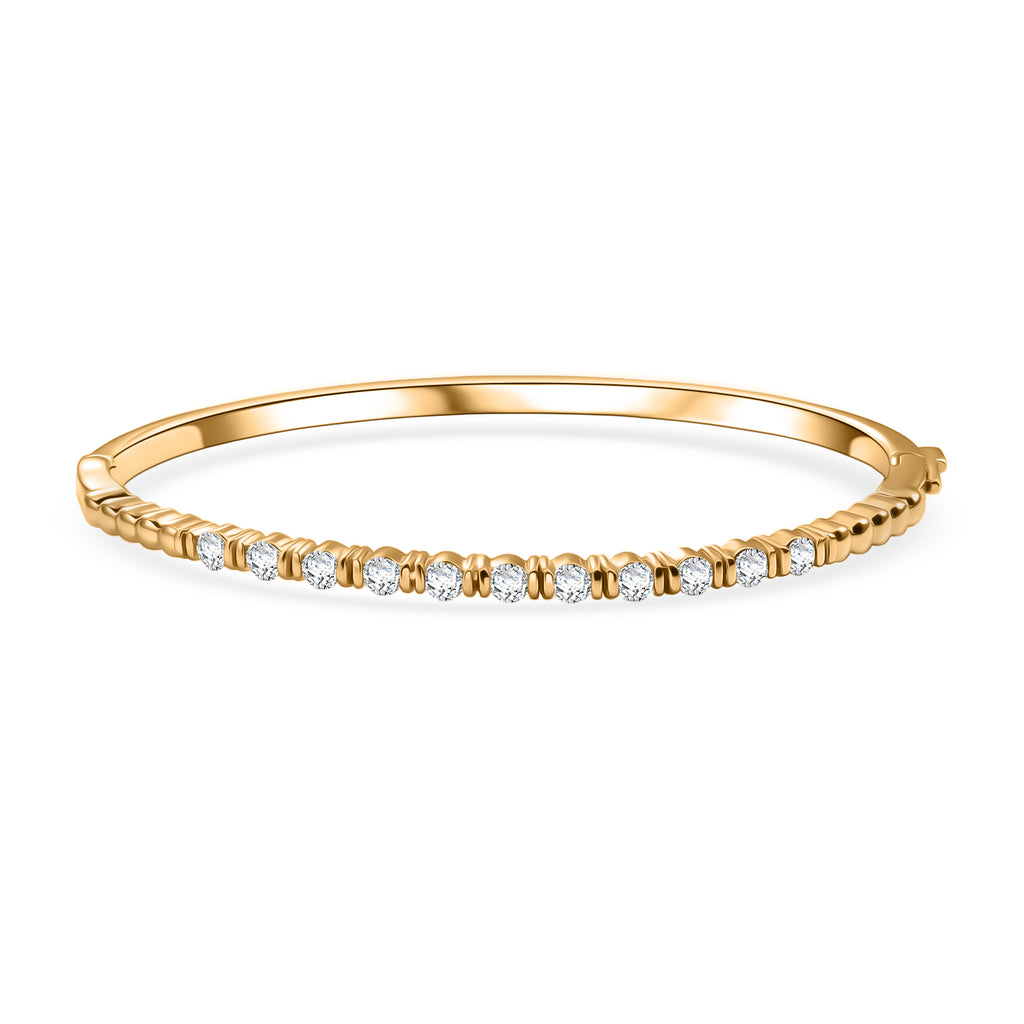 EVER TRUE Moissanit Armreif ca. 19 cm 950 Kupfer ca. 1,34 ct.