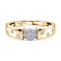 LUXURIANT DIAMOND - Lab Grown Diamant SI-GH Ring 925 Silber 750 Gelbgold vermeil (Größe 17.00) (10-15 Werktage Lieferzeit) ca. 0,25 ct