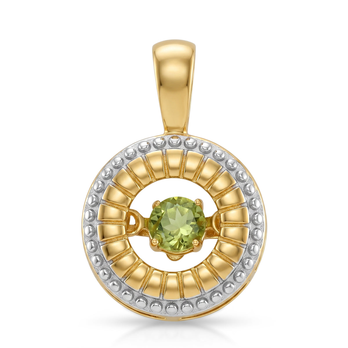 D'Joy AA Natürlicher Peridot Anhänger 925 Silber Gold ca. 0.29 ct