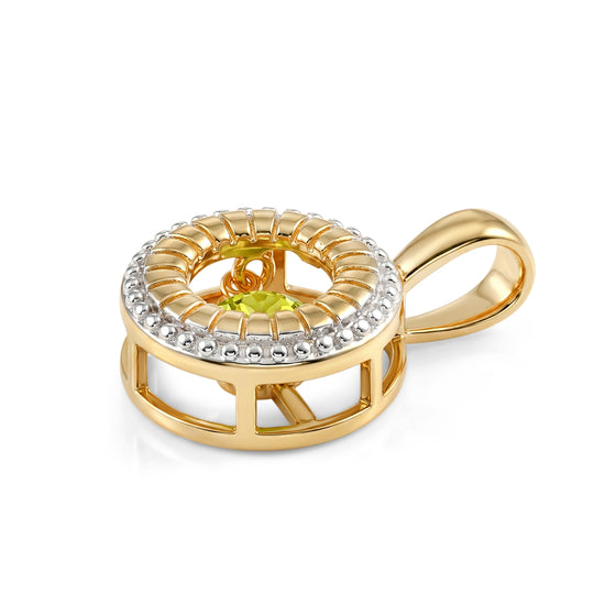 D'Joy AA Natürlicher Peridot Anhänger 925 Silber Gold ca. 0.29 ct
