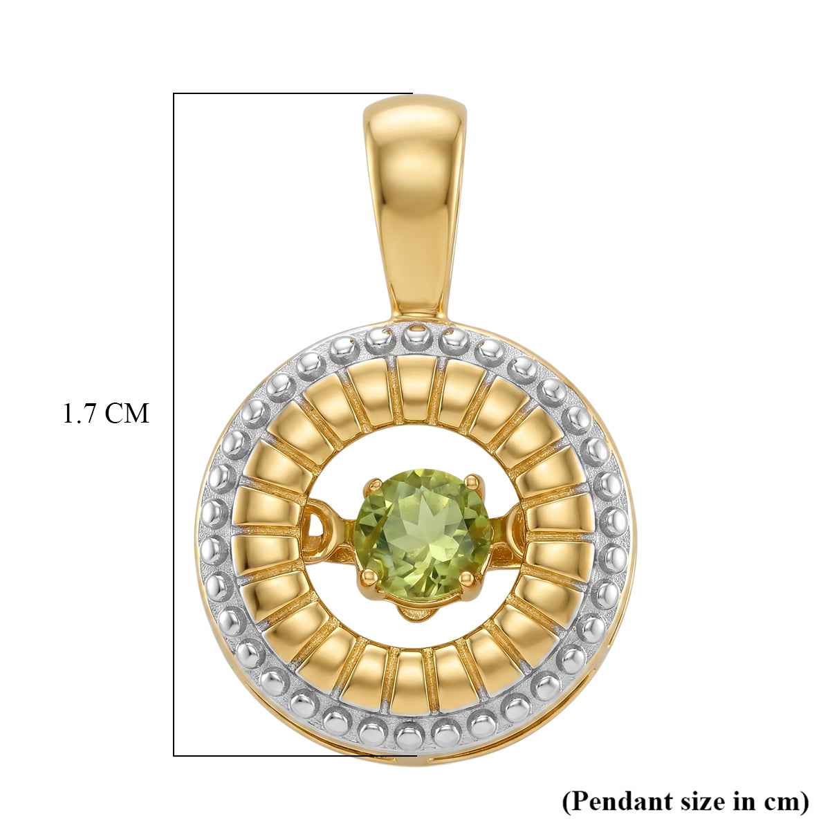 D'Joy AA Natürlicher Peridot Anhänger 925 Silber Gold ca. 0.29 ct