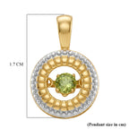 D'Joy AA Natürlicher Peridot Anhänger 925 Silber Gold ca. 0.29 ct