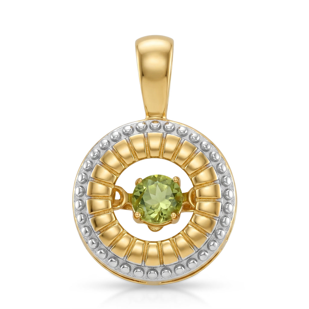 D'Joy AA Natürlicher Peridot Anhänger 925 Silber Gold ca. 0.29 ct