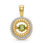 D'Joy AA Natürlicher Peridot Anhänger 925 Silber Gold ca. 0.29 ct