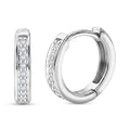 Moissanit Ohrringe, 925 Silber rhodiniert - 0,18 ct.