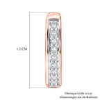 Moissanit Ohrringe 925 Silber Rhodiniert ca. 0.18 ct
