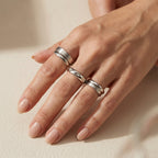 925 Silber PlatiniertRing (Größe 19.00) ca.