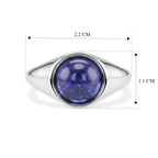 D'Joy AA Tansanit Ring 925 Silber Rhodiniert (Größe 21.00) ca. 2,72 ct