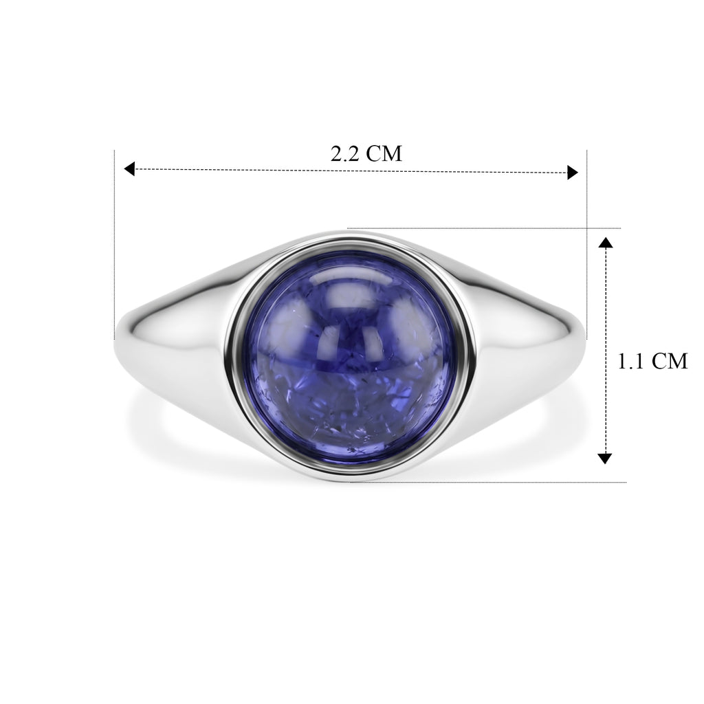 D'Joy AA Tansanit Ring 925 Silber Rhodiniert (Größe 21.00) ca. 2,72 ct