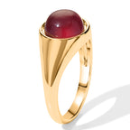 D'Joy AA Afrikanischer Rubin (Fissure gefüllt) Ring 925 Silber 750 Gelbgold vermeil (Größe 17.00) ca. 3,61 ct