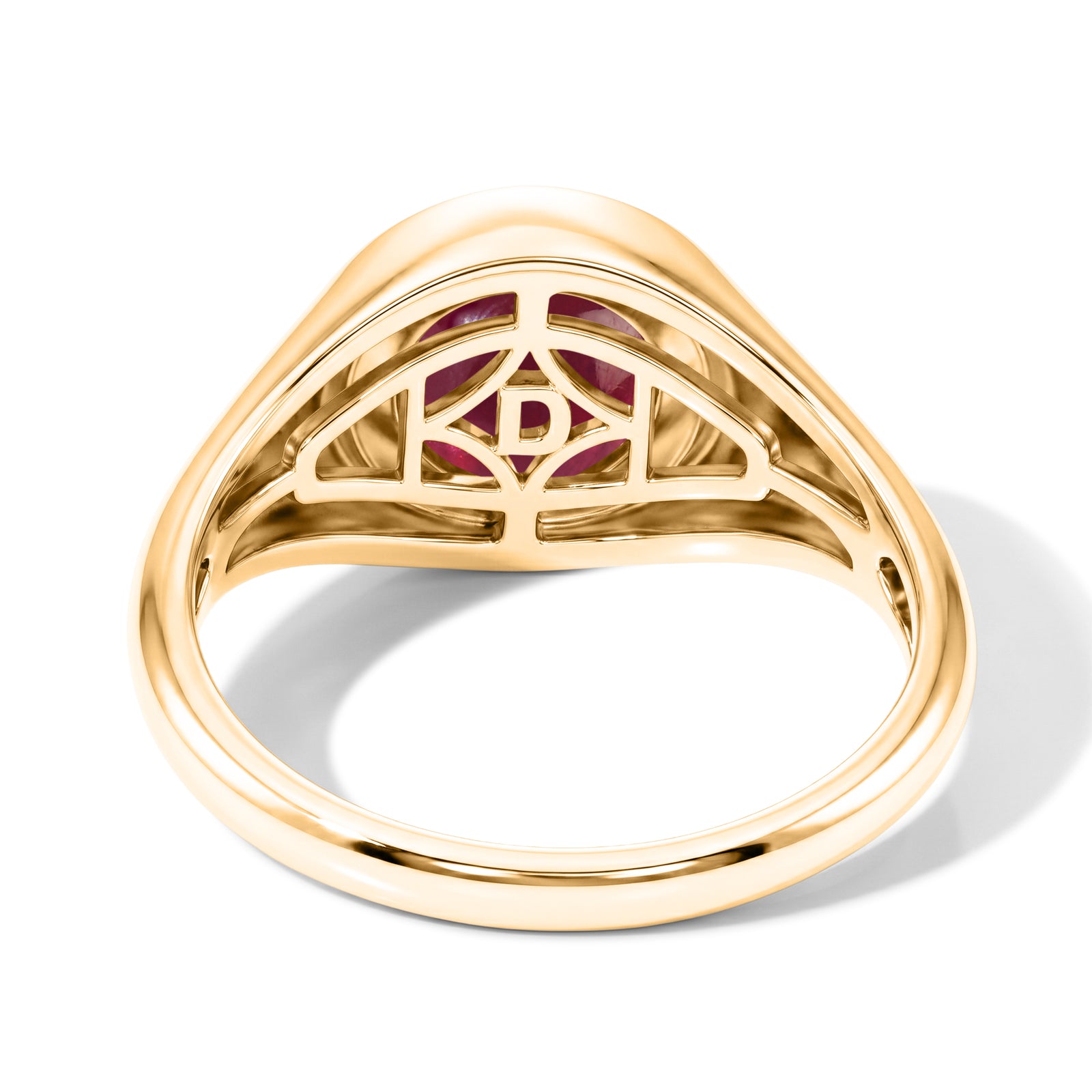 D'Joy AA Afrikanischer Rubin (Fissure gefüllt) Ring 925 Silber 750 Gelbgold vermeil (Größe 17.00) ca. 3,61 ct