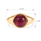 D'Joy AA Afrikanischer Rubin (Fissure gefüllt) Ring 925 Silber 750 Gelbgold vermeil (Größe 17.00) ca. 3,61 ct