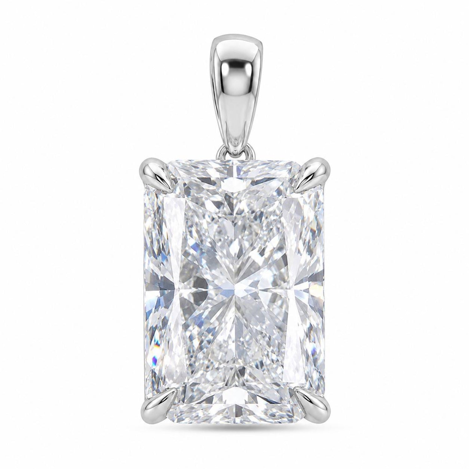 LUXURIANT DIAMOND - Lab Grown Diamant IGI zertifiziert VS-G Anhänger 925 Silber Rhodiniert ca. 10.06 ct