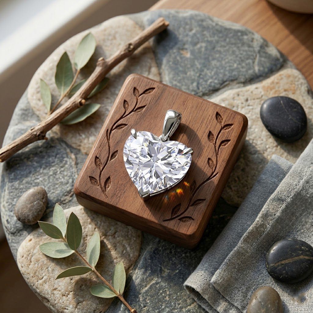 LUXURIANT DIAMOND - Lab Grown Diamant IGI zertifiziert VS-G Anhänger 925 Silber Rhodiniert ca. 10.04 ct