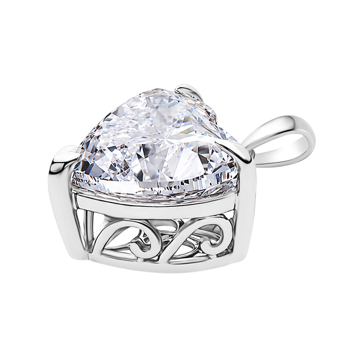 LUXURIANT DIAMOND - Lab Grown Diamant IGI zertifiziert VS-G Anhänger 925 Silber Rhodiniert ca. 10.04 ct