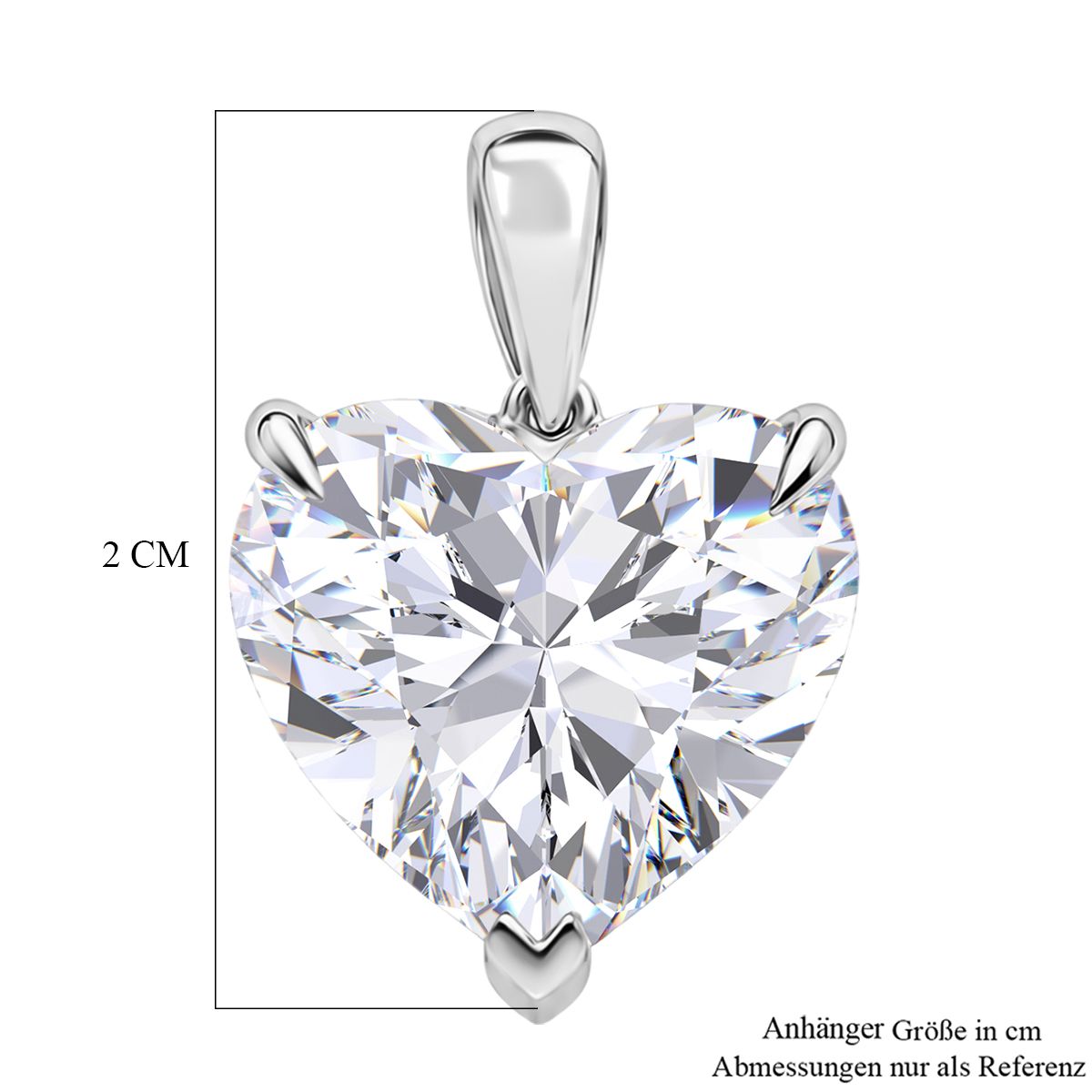 LUXURIANT DIAMOND - Lab Grown Diamant IGI zertifiziert VS-G Anhänger 925 Silber Rhodiniert ca. 10.04 ct