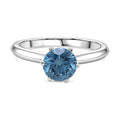 LUXURIANT DIAMOND - Lab Grown Blauer Diamant SI Ring 925 Silber Rhodiniert (Größe 17.00) ca. 1,78 ct