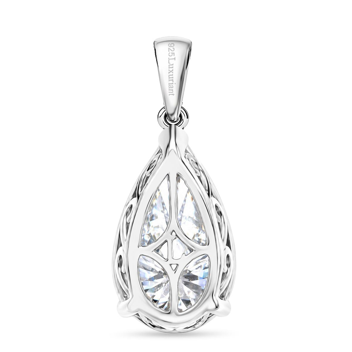 LUXURIANT DIAMOND - Lab Grown Diamant IGI zertifiziert VS-G Anhänger 925 Silber Rhodiniert ca. 10.03 ct