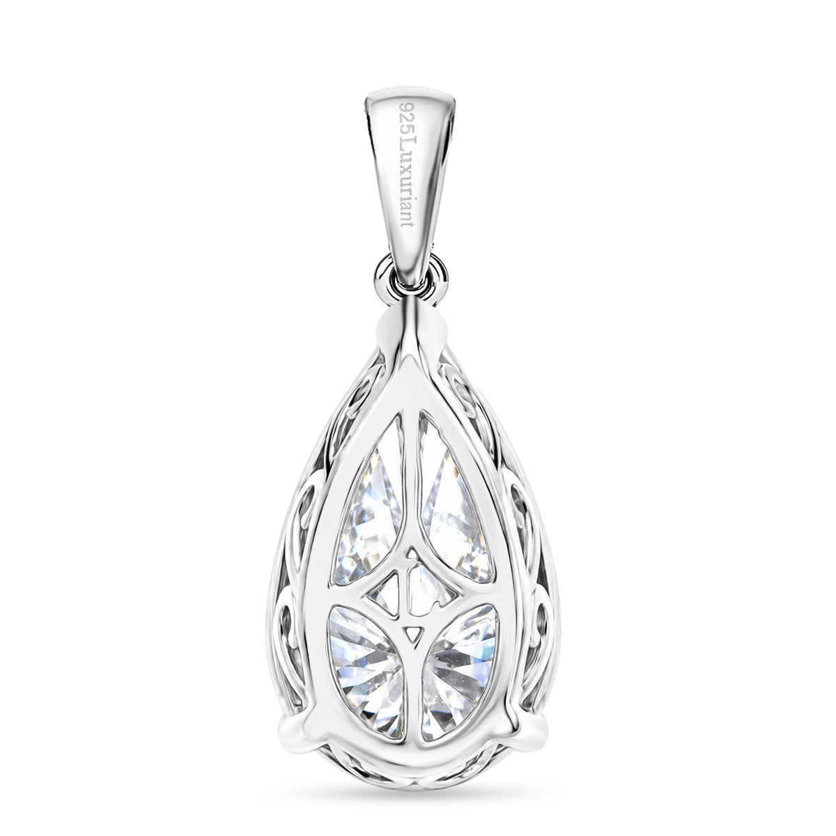 LUXURIANT DIAMOND - Lab Grown Diamant IGI zertifiziert VS-G Anhänger 925 Silber Rhodiniert ca. 10.03 ct