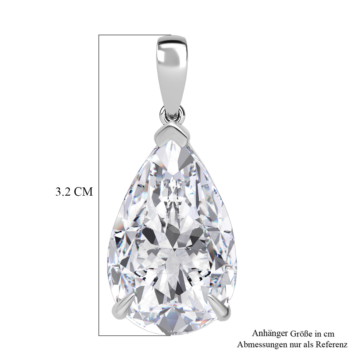 LUXURIANT DIAMOND - Lab Grown Diamant IGI zertifiziert VS-G Anhänger 925 Silber Rhodiniert ca. 10.03 ct