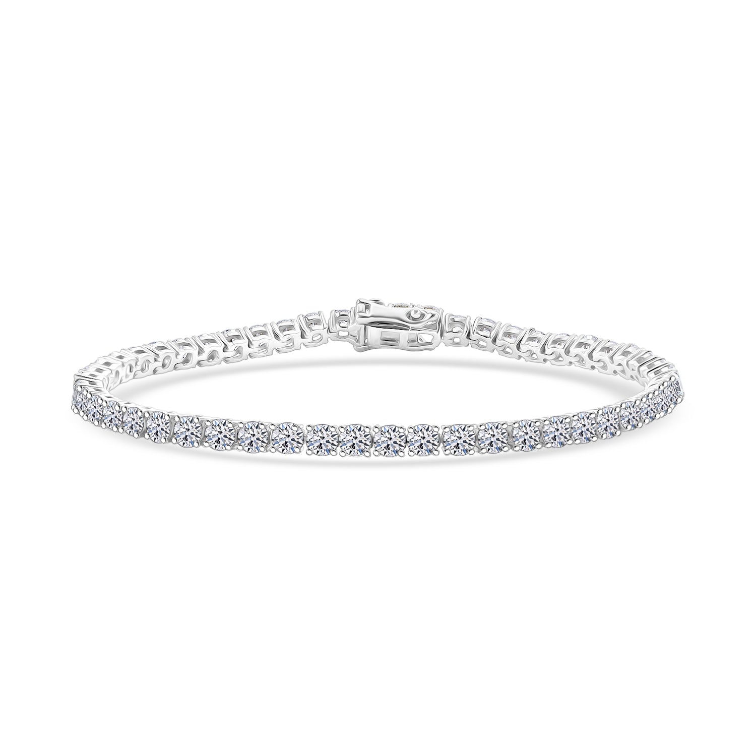 LUXURIANT DIAMOND - Lab Grown Diamant SI-GH SGL zertifiziert Armband ca. 19 cm 925 Silber 750 Gelbgold vermeil ca. 10.03 ct