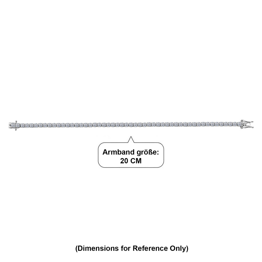 LUXURIANT DIAMOND - Lab Grown Diamant SI-GH SGL zertifiziert Armband ca. 20 cm 925 Silber 750 Gelbgold vermeil ca. 10.51 ct
