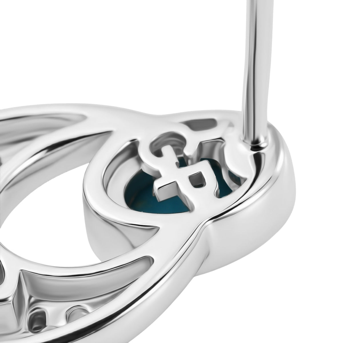 GP - Sleeping Beauty Türkis, Kanchanaburi Blauer Saphir Ohrringe 925 Silber Rhodiniert und 750 Gelbgold Vermeil ca. 1.36 ct